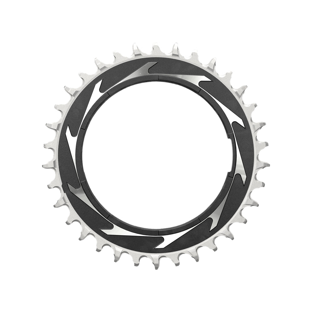 SRAM Chain Ring T-Type 32 Tooth Powermeter Threaded 3mm Offset Eagle (Including Pin Thread Backup and Screw) - Black / Silver XXSL D1
