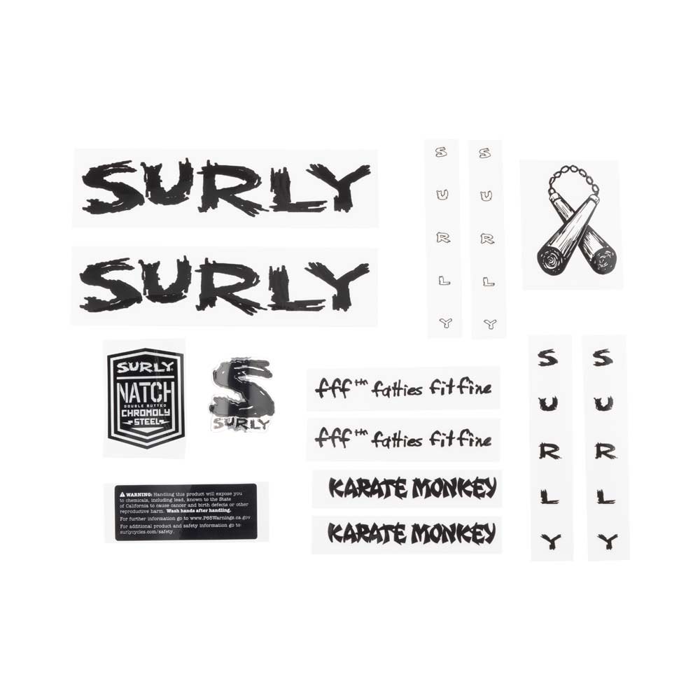 Surly Karate Monkey Decal Set Black
