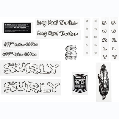 Surly Long Haul Trucker Frame Decal Set White 
