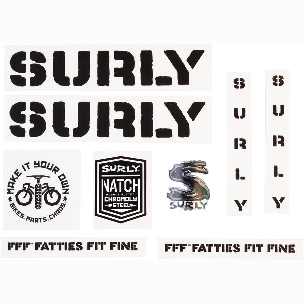 Surly Overspray Decal Set Black 
