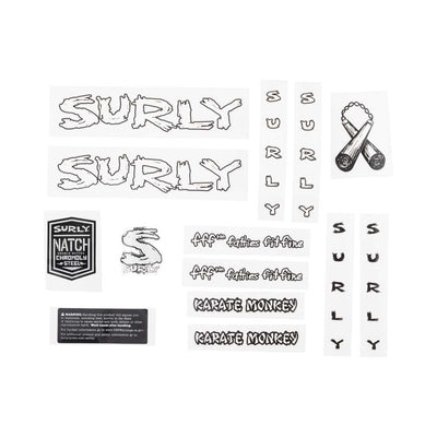 Surly Karate Monkey Decal Set White
